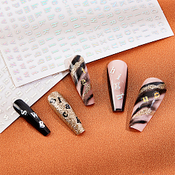 24 лист 12-х цветных пластиковых наклеек для дизайна ногтей в виде букв MRMJ-OC0003-21