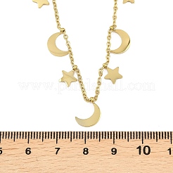 Нагрудные ожерелья из нержавеющей стали 304 для женщин&nbsp;NJEW-A065-01B-G