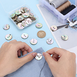50 Stück natürliche Muschelknöpfe&nbsp;BUTT-PH0001-71