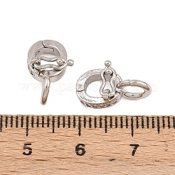 Застежки-твистеры из латуни с микропейвом и прозрачным фианитом&nbsp;KK-H533-07P