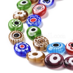 Fili di perline di vetro millefiori fatti a mano&nbsp;LAMP-F024-04A