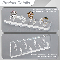 Подставки для ювелирных изделий из акрила с 8 слотом&nbsp;ODIS-WH0061-75