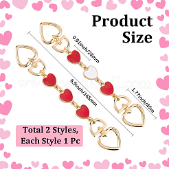 2 шт. 2-цветные эмалевые удлинители для ремешков&nbsp;PURS-BBC0001-07A