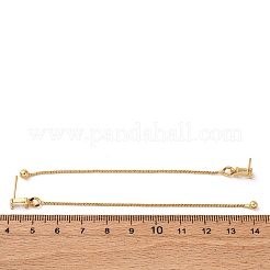 Прямоугольная латунная микропаве прозрачный кубический цирконий резьба для ушей EJEW-S274-02G