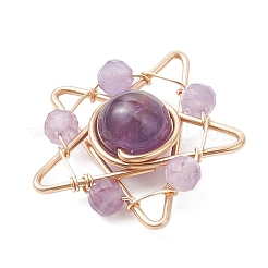 5 шт. 5 подвески из медной проволоки с синтетической бирюзой&nbsp;PALLOY-TA00368