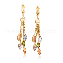 Серьги с кольцами из настоящего циркония EJEW-EE0001-185