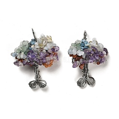 Большие подвески из натуральных смешанных драгоценных камней&nbsp;G-F763-06P