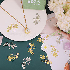 24 шт. 2-х цветные латунные звенья/соединители&nbsp;KK-CA0002-74