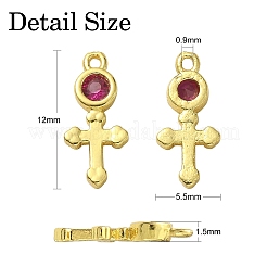 30шт латунные подвески с микропаве и кубическим цирконием ZIRC-CJ0001-20