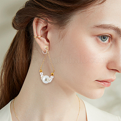 30 шт. фурнитура для сережек-клипс из нержавеющей стали 304 STAS-UN0051-65