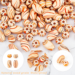 2 нити 2 стиля винтажные деревянные бусины нити WOOD-OC0002-62