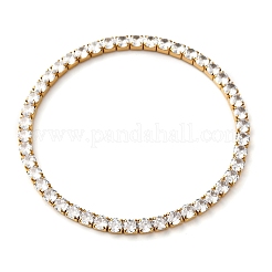 Браслеты-цепочки из нержавеющей стали 304 с прозрачными кубическими цирконами для женщин BJEW-G754-02G