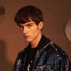 16 шт. 8 серьги-кольца из нержавеющей стали 304 и 201 с булавками из нержавеющей стали EJEW-FI0002-92