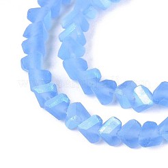 Матовые прозрачные стеклянные бусины GLAA-N054-4mm-10