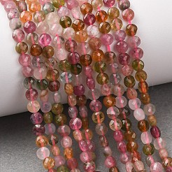 Fili di perle di tormalina multicolore naturale&nbsp;G-D110-F02-03