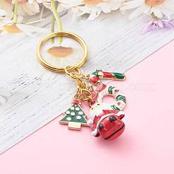 Выпечка расписной латунный колокольчик дед мороз брелок на рождество KEYC-JKC00246