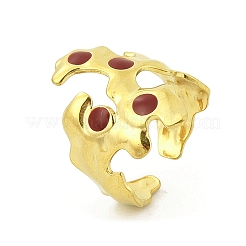 Нерегулярные эмалированные широкие открытые манжеты из нержавеющей стали 304 для женщин&nbsp;LS-RJEW-G338-12G-01