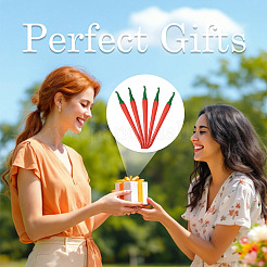 10 шт. пластиковая гелевая ручка в форме перца&nbsp;AJEW-TA0002-42C