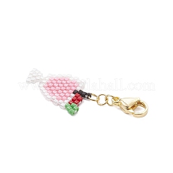 Decorazioni pendenti con perline di vetro fatte a mano&nbsp;HJEW-MZ00356-05
