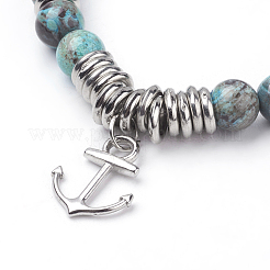 Браслеты из натуральной океанской яшмы BJEW-JB03403-04