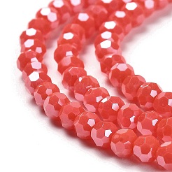 Гальванические непрозрачные стеклянные бусины EGLA-A035-P4mm-A03