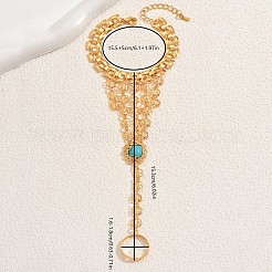 Браслеты-кольца из сплава с цветочным узором в стиле бохо для женщин PG0157