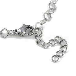 Bracciali con catene a maglie in acciaio inossidabile 304 per donna&nbsp;BJEW-G725-09P