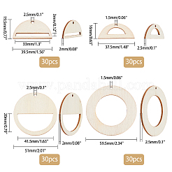 Gros pendentifs en bois découpés au laser&nbsp;WOOD-CA0001-08
