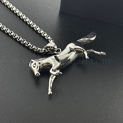 Стильные мужские подвески в виде бегущей лошади из нержавеющей стали 304 FH9304