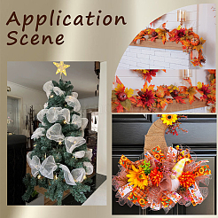 ПП рождественские рулоны ленты из сетки из полиэстера для рождественских проектов своими руками венки украшения для вечеринок упаковка ремесла AJEW-WH20006-134B