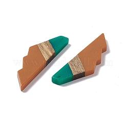 Gros pendentifs en résine opaque et bois de noyer&nbsp;RESI-M027-09I