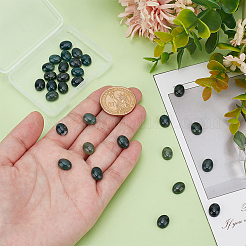 30 Stück natürliche Moosachat-Cabochons&nbsp;G-HY0001-74