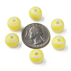 Непрозрачные полосатые акриловые бусины&nbsp;MACR-S373-27A-06