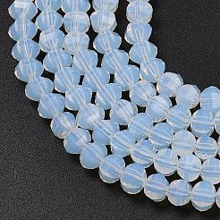 Abalorios de vidrio jade de imitación hebras&nbsp;GLAA-G125-01B-M