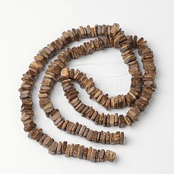 Noix de coco naturelle brins carré de perles&nbsp;COCB-O003-01