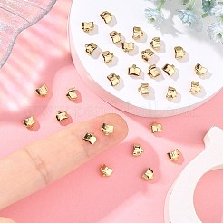 シェグレース真鍮製エンドキャップ  カドミウムフリーと鉛フリー＆ニッケルフリー  18KGP本金メッキ  4x5x3mm  穴：1mm  内径：4.5x2mm&nbsp;XGRQ6M956-916G