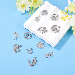 12pcs 12 estilos colgantes de rhinestone de aleación&nbsp;FIND-TAD0001-02
