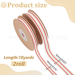 2 рулон 2-х видов хлопковых полосатых лент OCOR-WR0001-56A