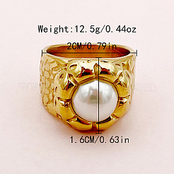 Кольца из нержавеющей стали 304 с имитацией жемчуга&nbsp;FS-WGE143D-03