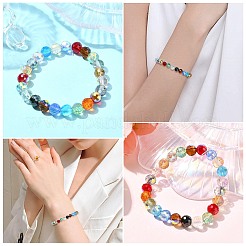 200шт 13 цвета прозрачные гальванические стеклянные бусины нити&nbsp;EGLA-CJ0001-25