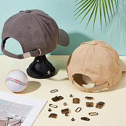 40 Satz Eisen-Baseballmützen-/Kappe-Schnallen-Gurtverschluss-Clip-Kit&nbsp;FIND-BC0014-10AB