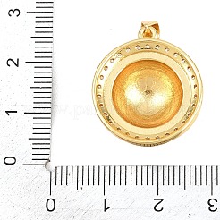 Fußballförmige Messing-Anhänger mit Mikropavé-Fassung aus Zirkonia&nbsp;KK-A297-09K-G