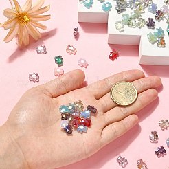 100шт гальванические прозрачные стеклянные бусины&nbsp;EGLA-CJ0001-15