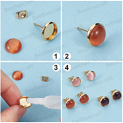 20 pièce de boucles d'oreilles à tige en acier inoxydable 304&nbsp;STAS-BBC0009-97B