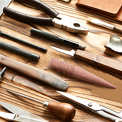 4 шт. 4 стиля натуральной кожи для рукоделия TOOL-GA0001-32