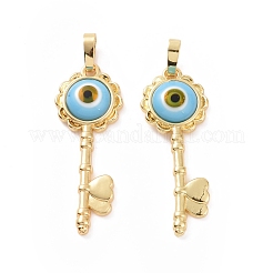 Ручной зла подвески бусины глаз ZIRC-F136-05G-06