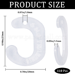 110шт пластиковый крючок для декоративной цепочки для обуви FIND-CP0001-92