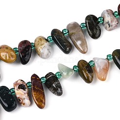 Природного индийского агата бисер нитей&nbsp;G-Z091-A24