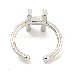 Латунные открытые манжеты для женщин RJEW-F162-01P-H