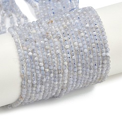 Натуральный голубой кружевной агат бисер нитей G-Z074-A01-03